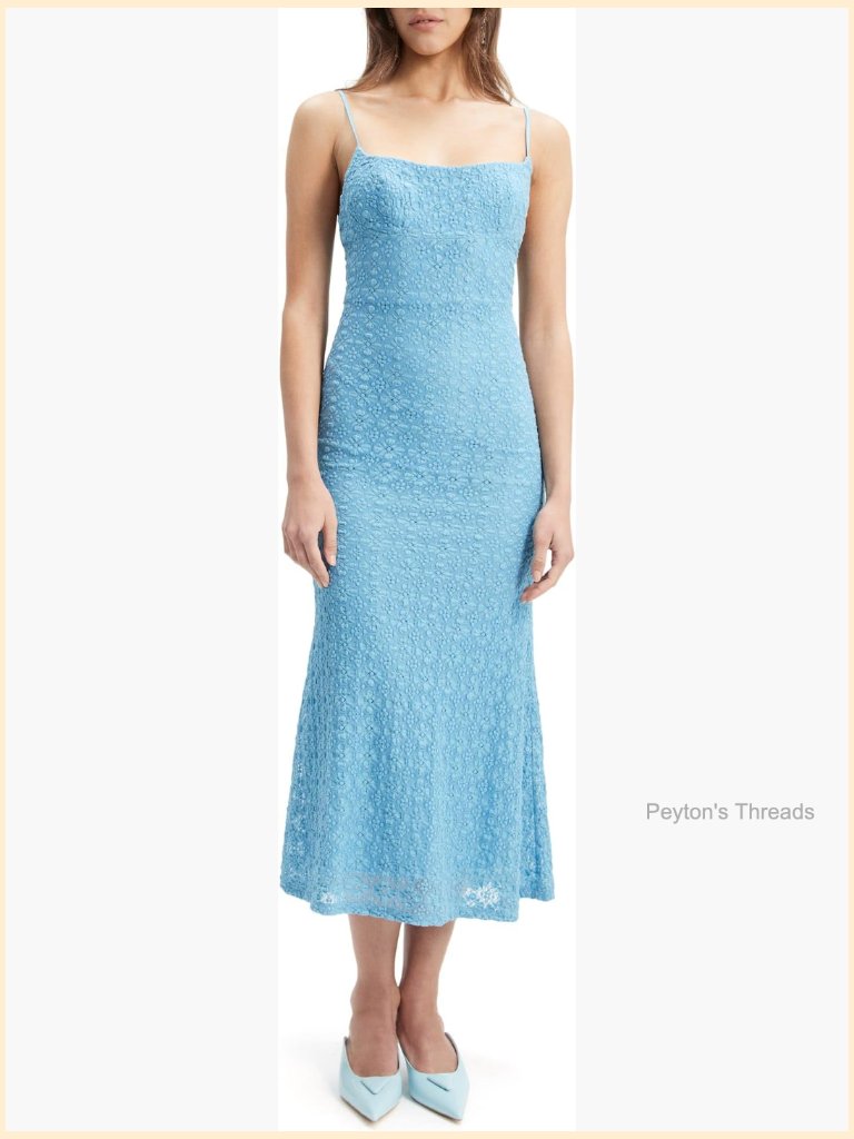 Form-Sculpting Mesh Midi Dress With Adjustable Straps Cocktail Party Dress